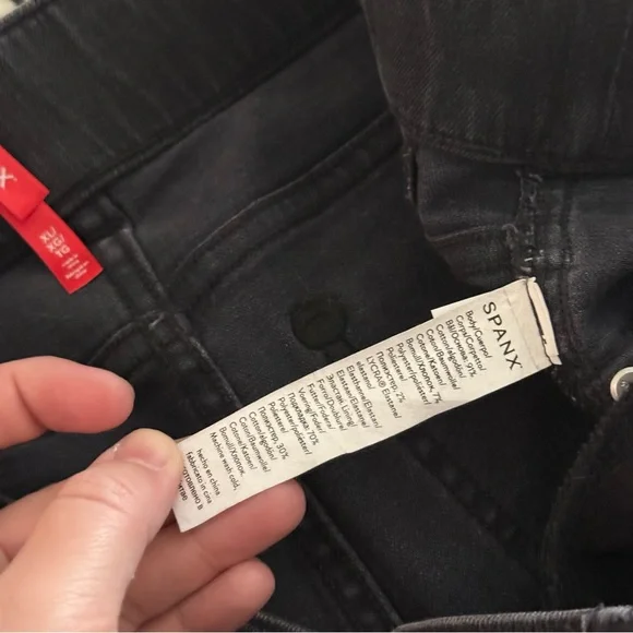 Spanx Vintage Black Straight Leg Ankle Jean XL 20355R - Picture 8 of 16